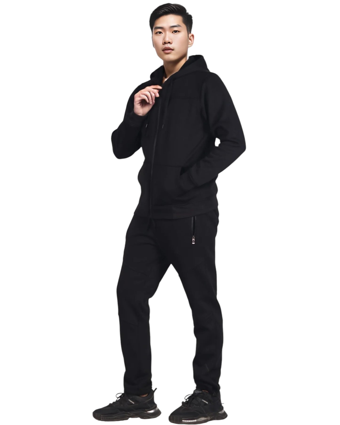 Men's Sweatsuit Soft Fleece Sweat Jacket with Sweatpants