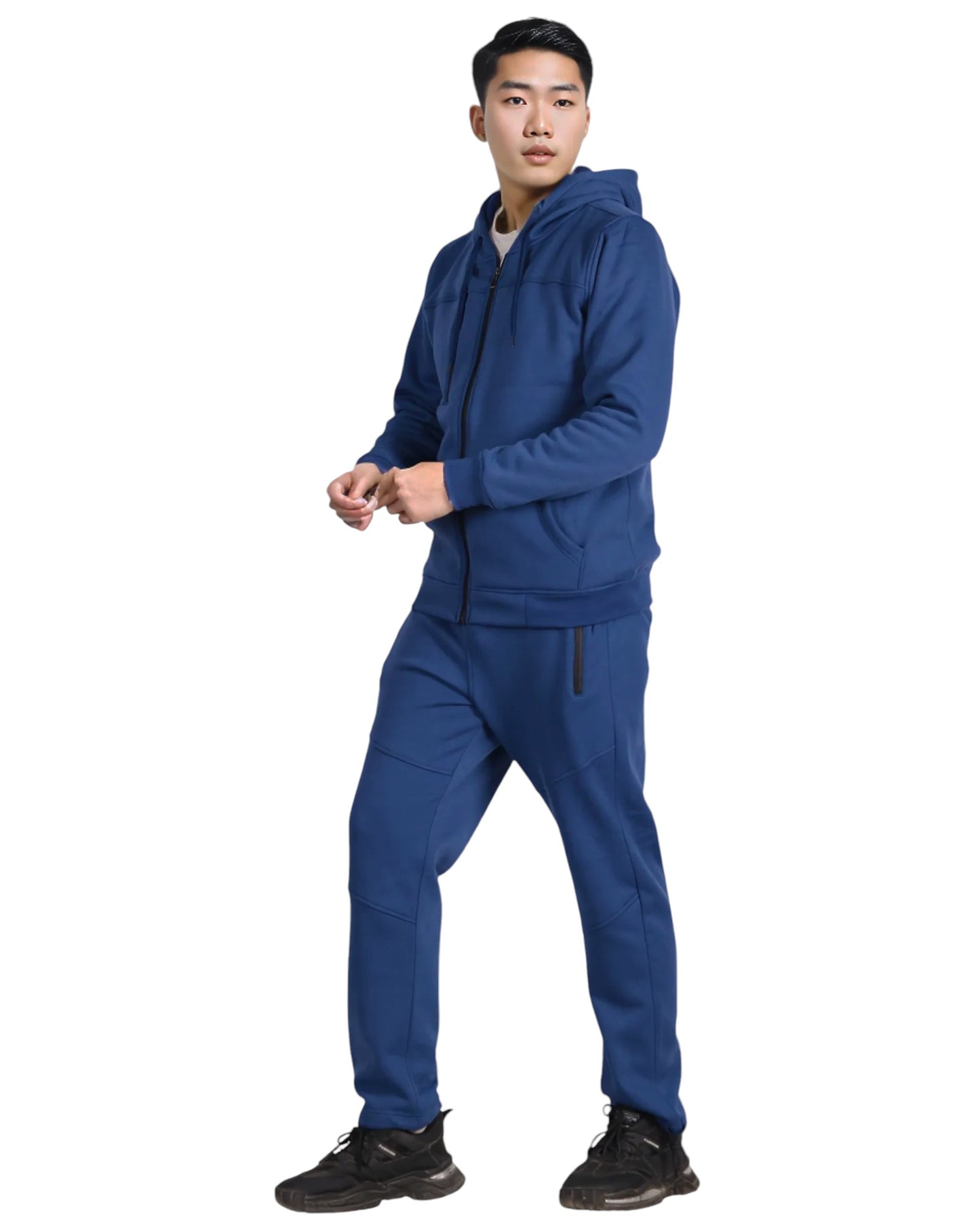 Men's Sweatsuit Soft Fleece Sweat Jacket with Sweatpants