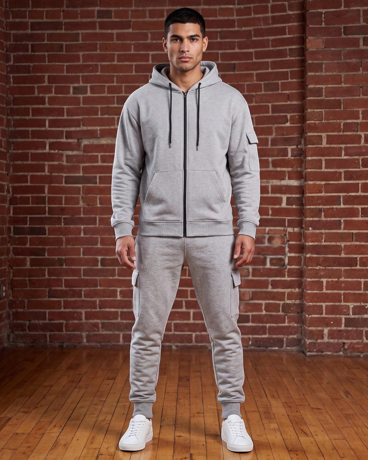 Men’s Premium Cotton Cargo Set – Heavy Duty 450GSM Fleece