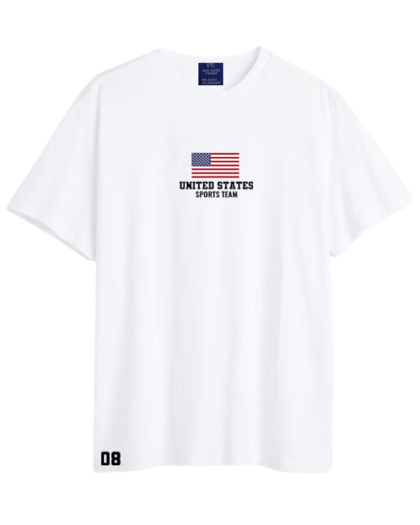 Men USA Sports Flag Print Cotton Tshirt