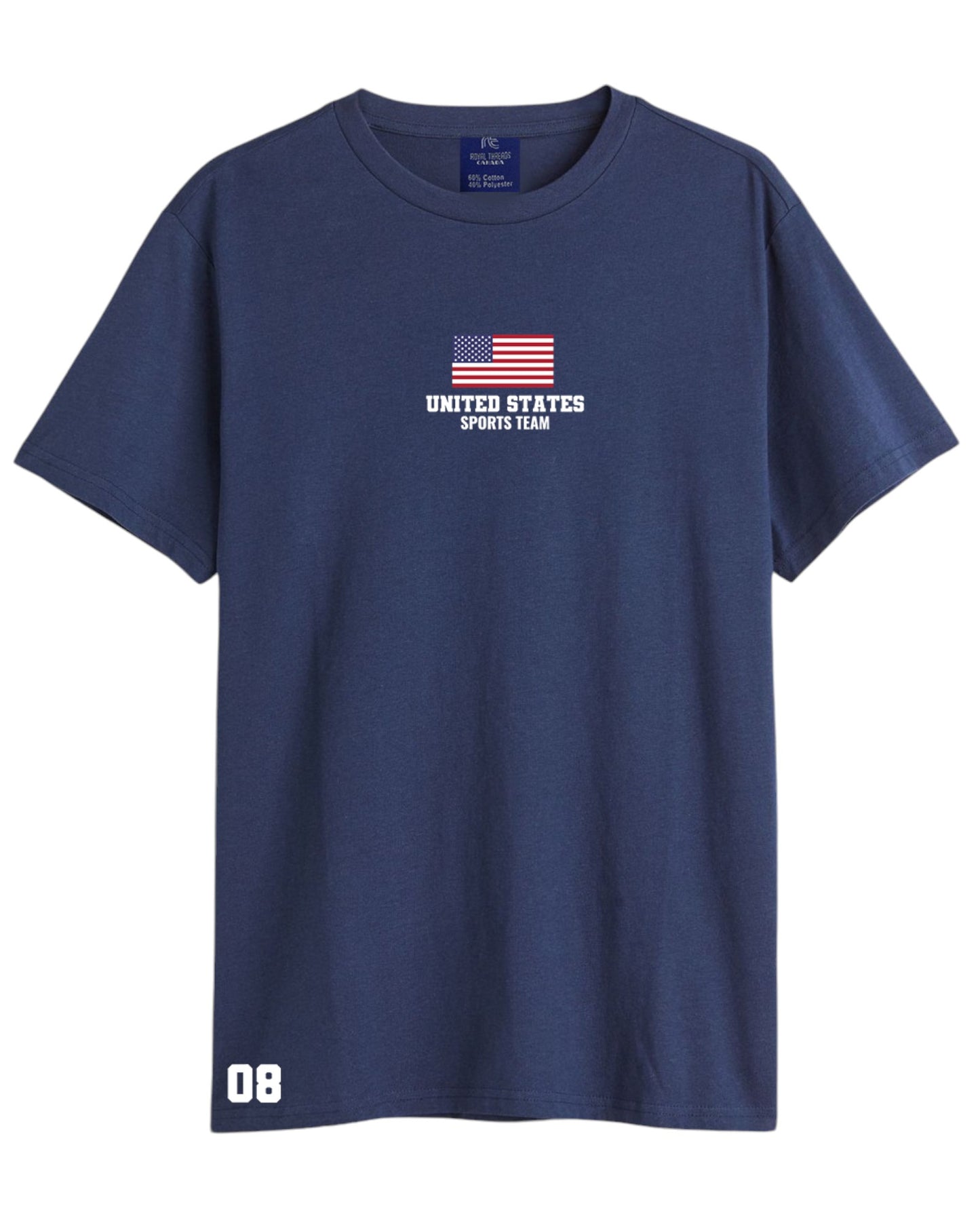 Men USA Sports Flag Print Cotton Tshirt