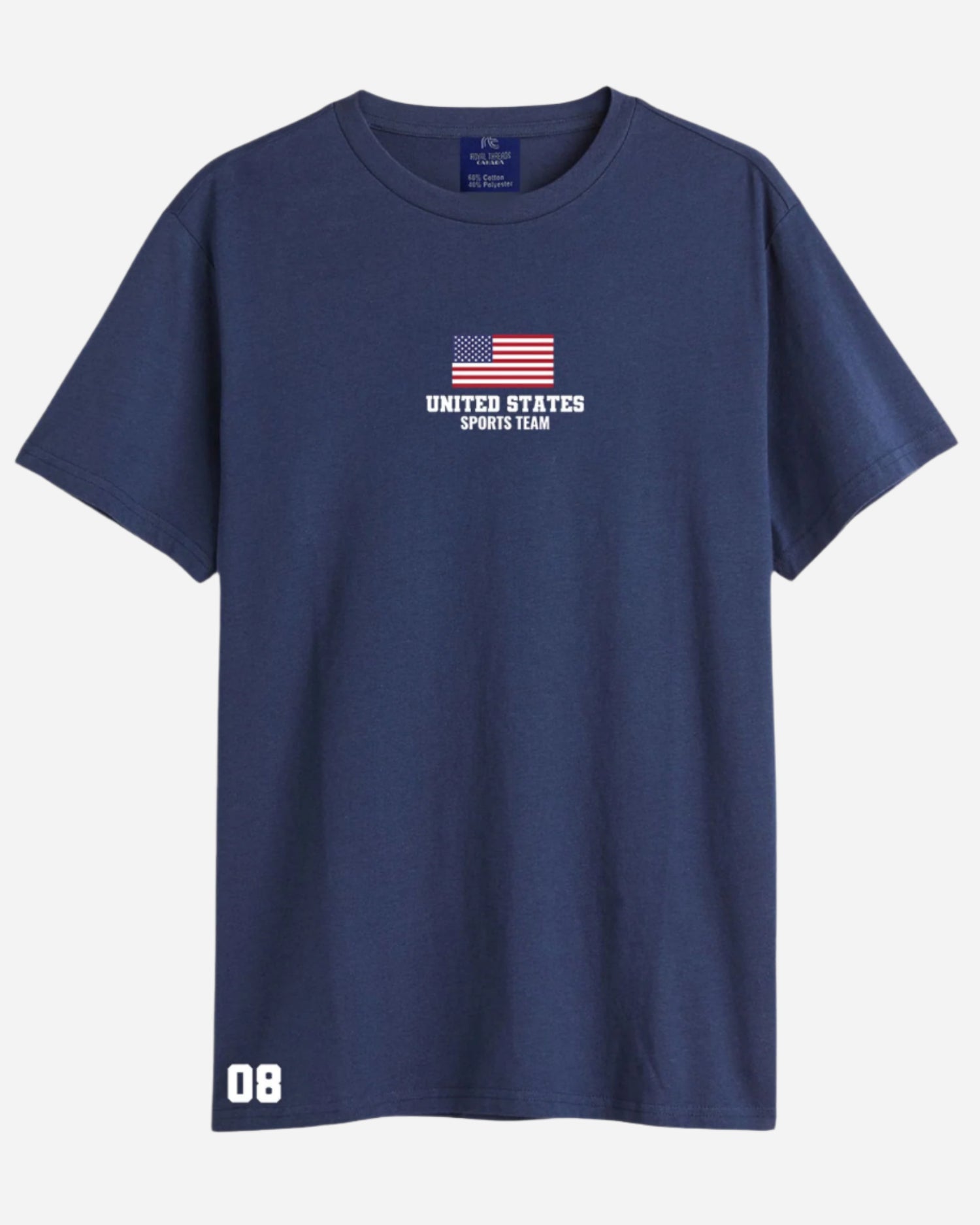 Men USA Sports Flag Print Cotton Tshirt