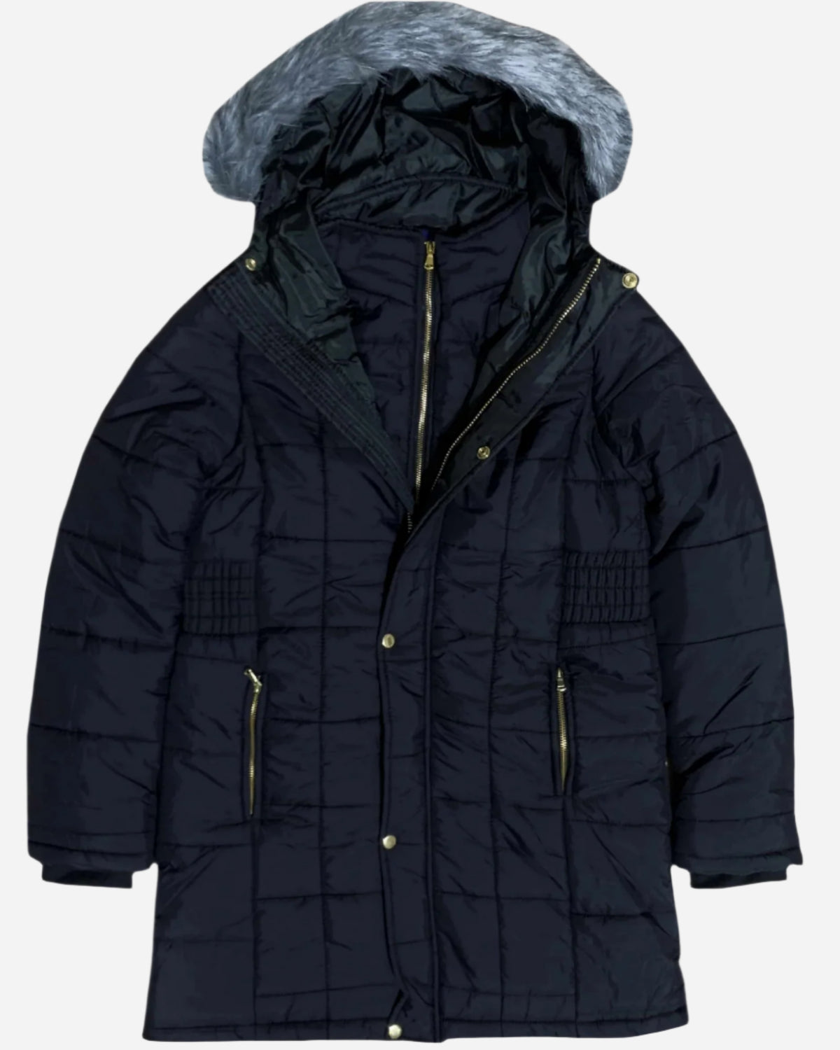 Women’s Warm Winter Coat Puffer Jacket with Removable Fur – Royal Threads product image