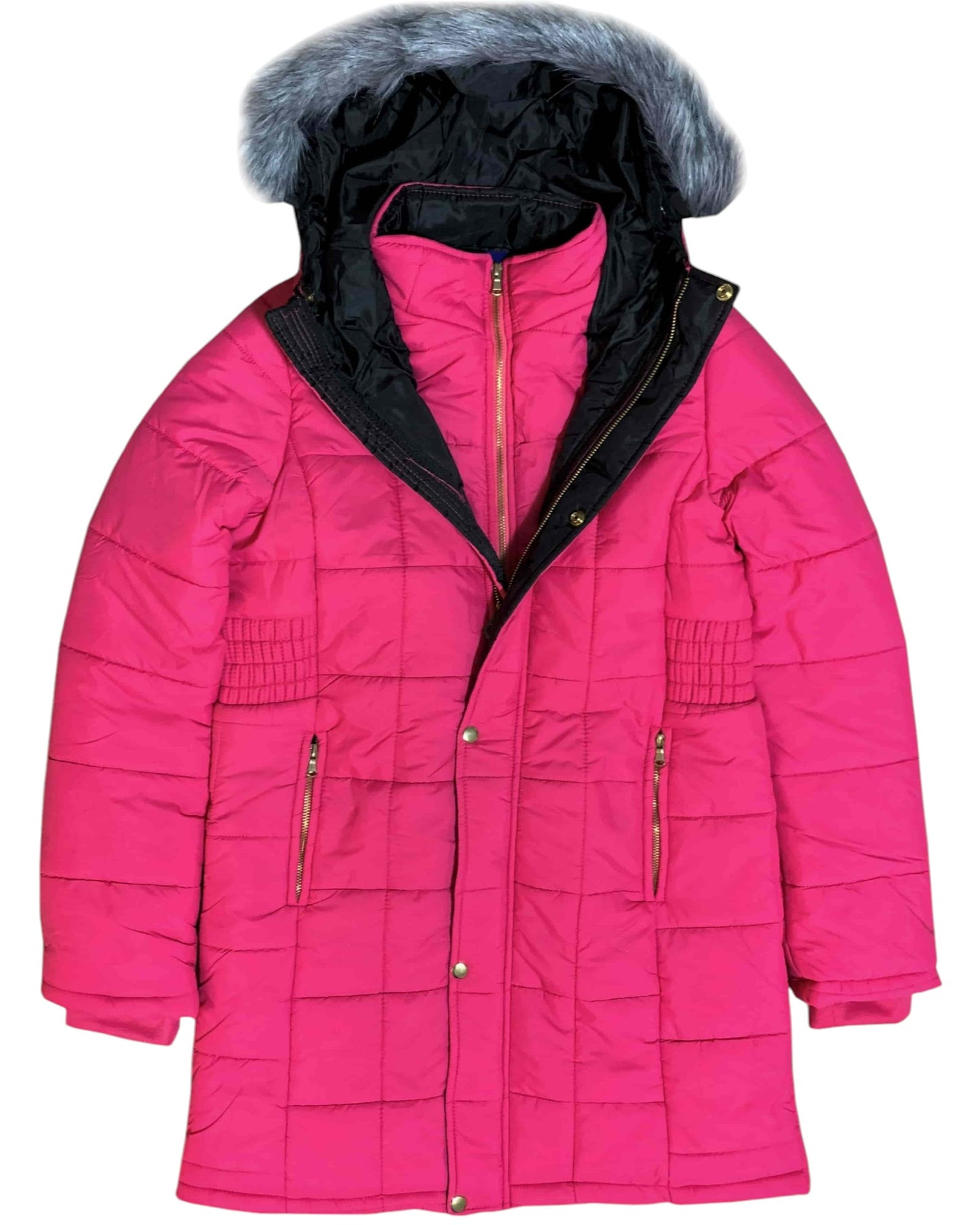 Women’s Warm Winter Coat Puffer Jacket with Removable Fur