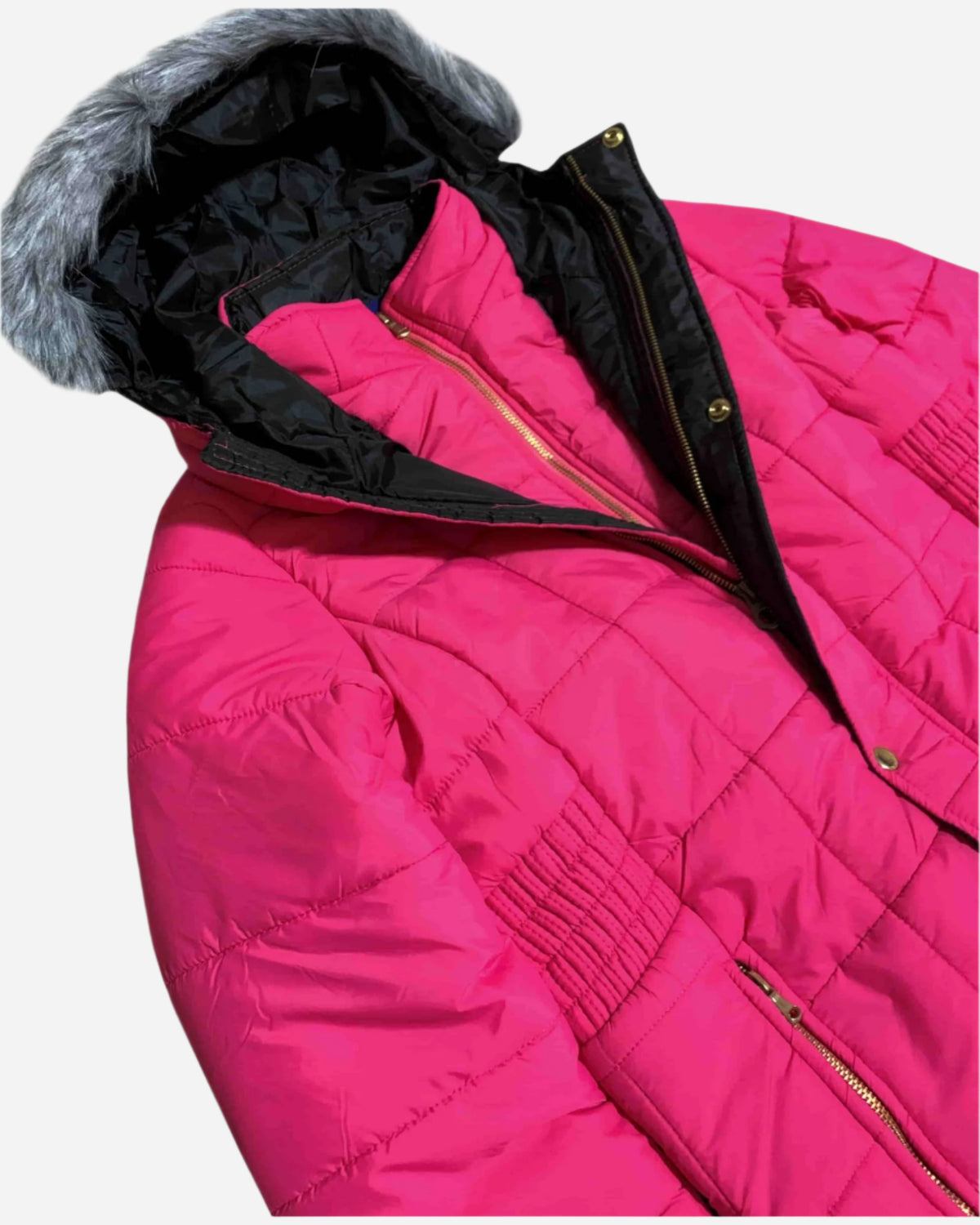 Women’s Warm Winter Coat Puffer Jacket with Removable Fur – alternate view 11