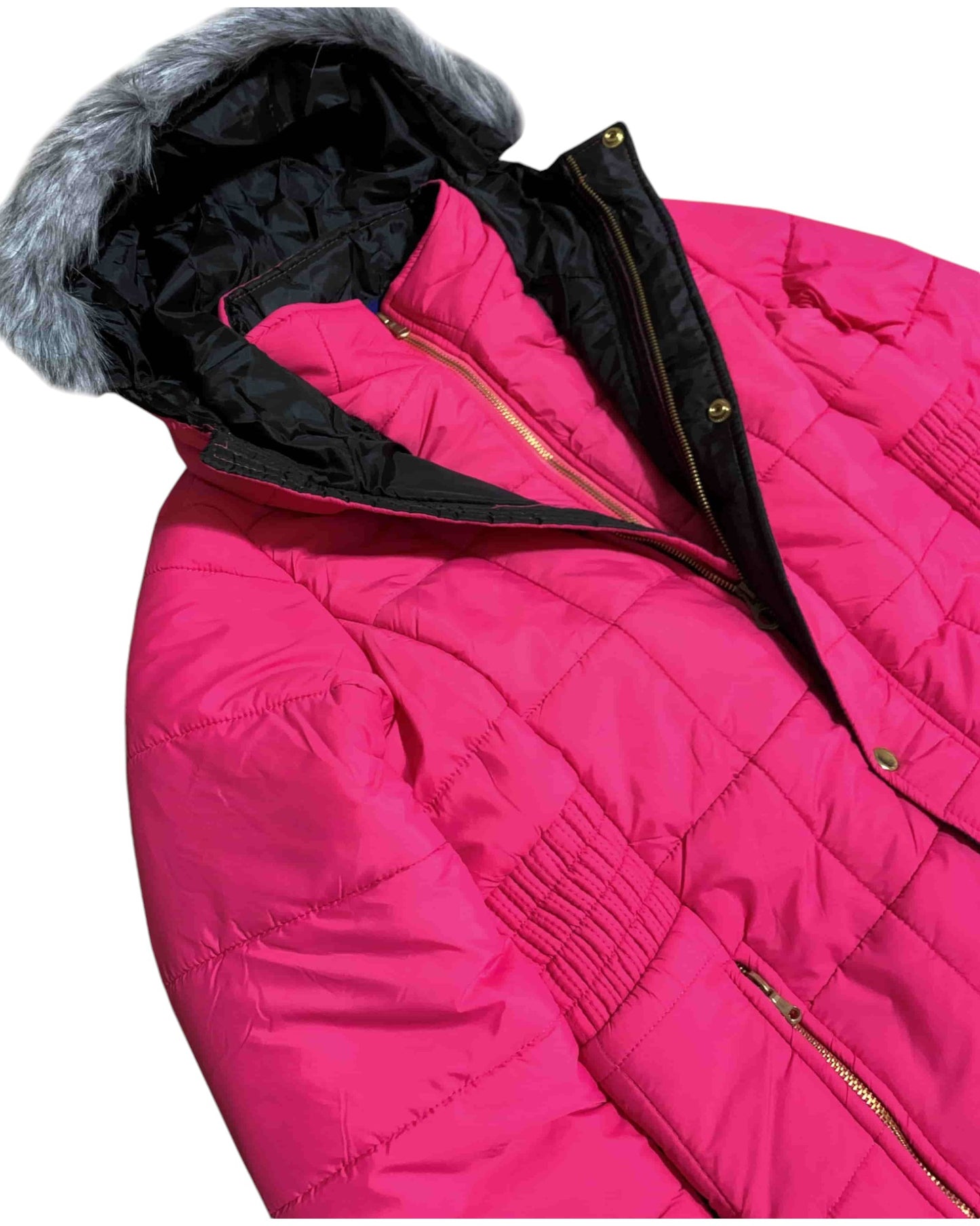 Women’s Warm Winter Coat Puffer Jacket with Removable Fur