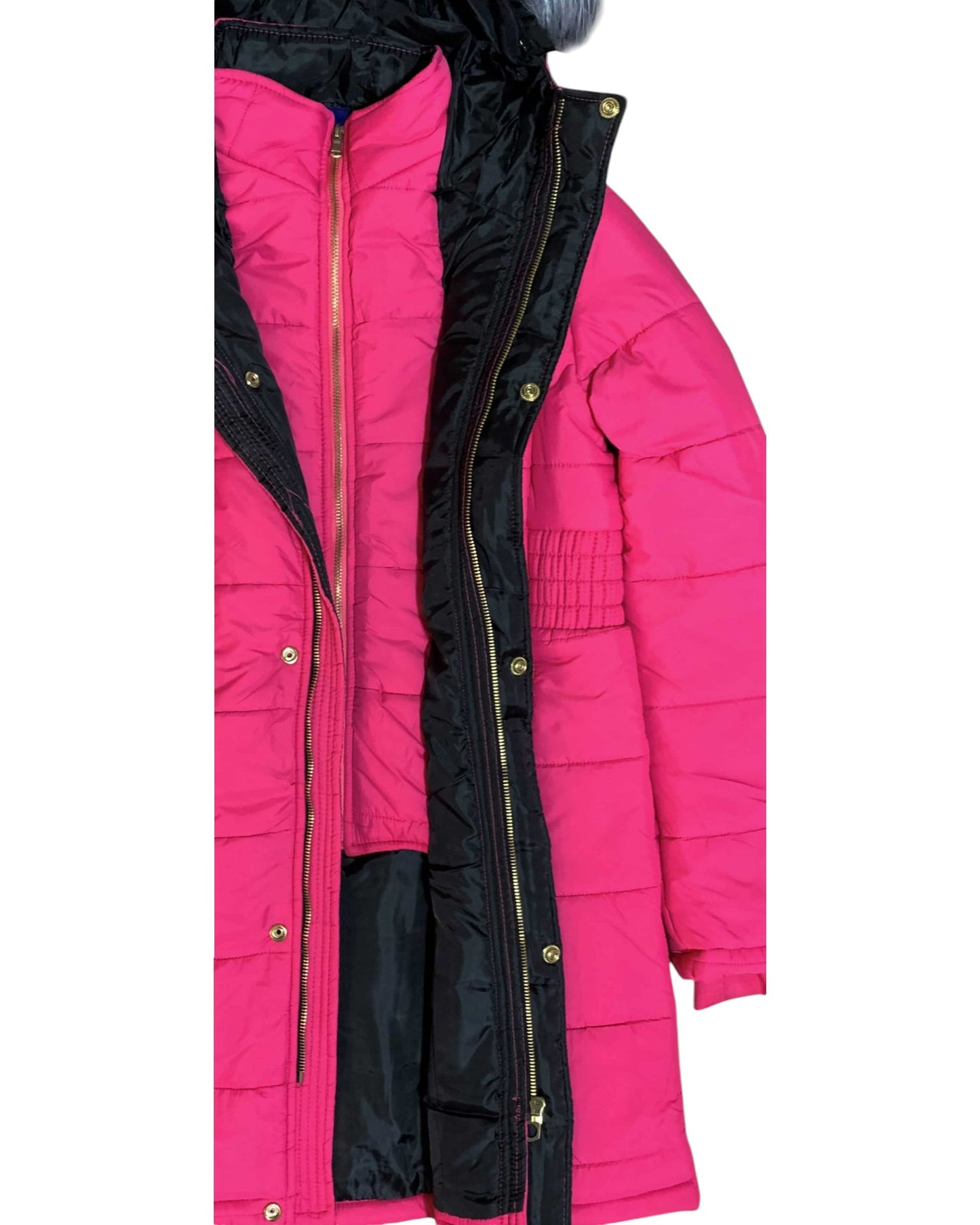 Women’s Warm Winter Coat Puffer Jacket with Removable Fur