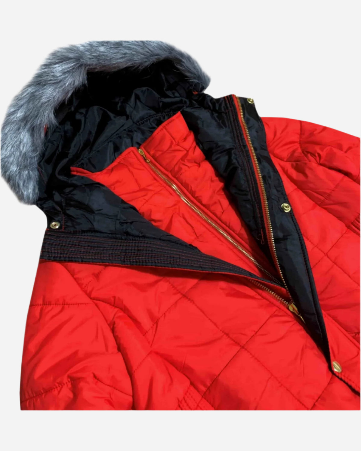 Women’s Warm Winter Coat Puffer Jacket with Removable Fur – alternate view 14