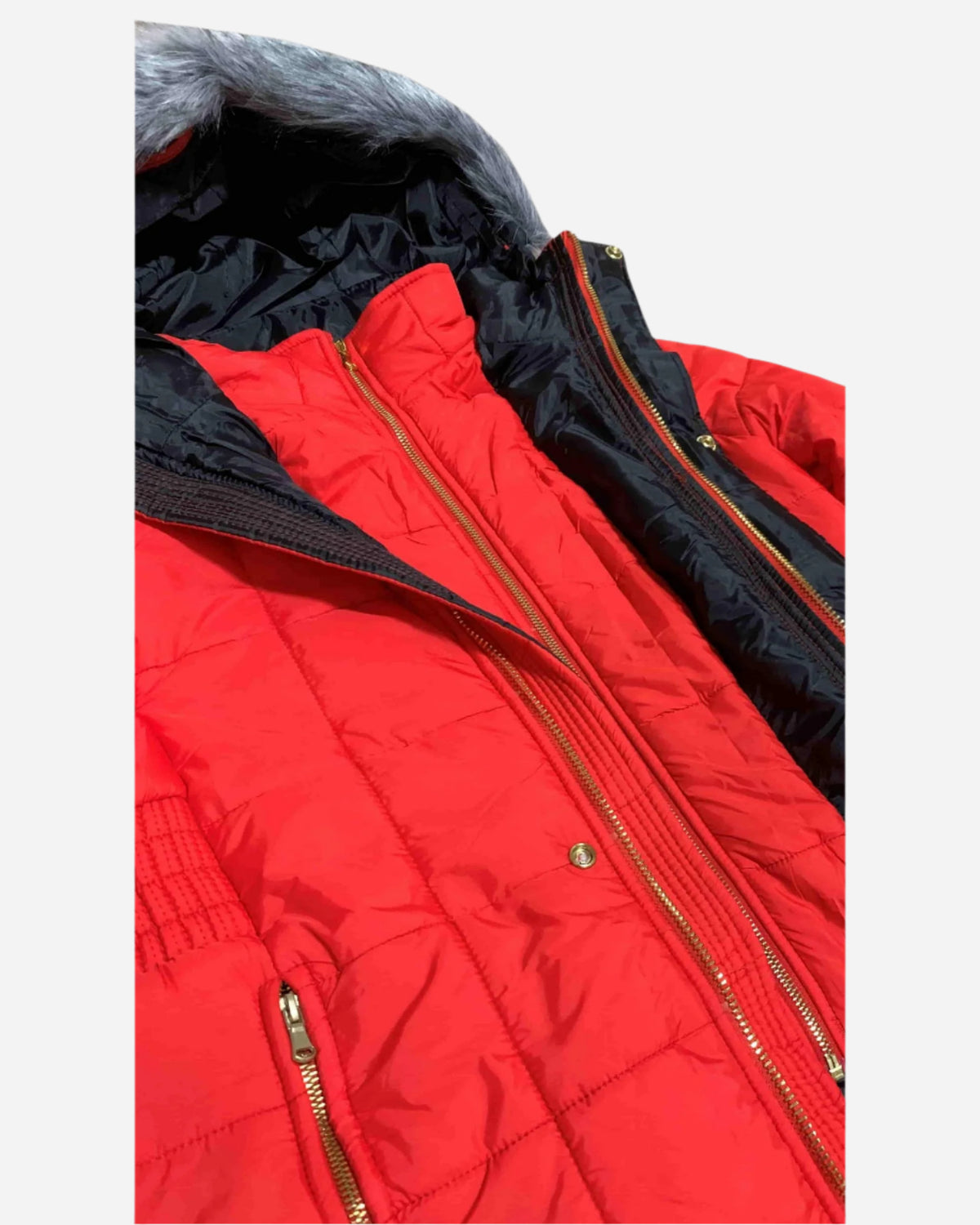Women’s Warm Winter Coat Puffer Jacket with Removable Fur – alternate view 15