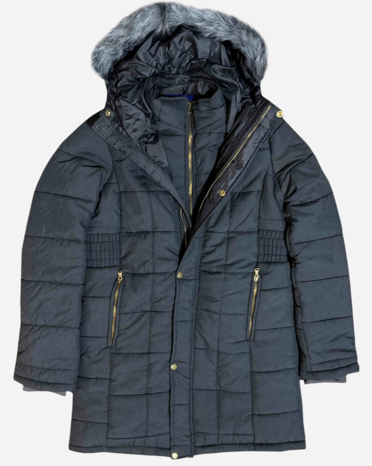 Women’s Warm Winter Coat Puffer Jacket with Removable Fur – alternate view 4