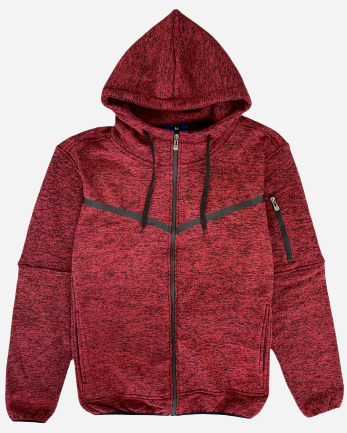Men’s solid tech fleece zip-up hoodie lifestyle view