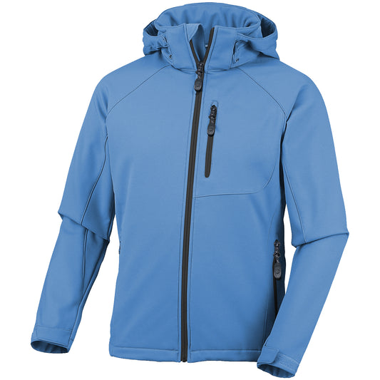 Mens' Warm Water Repellent Softshell Snowboard Jacket- Removable Hood