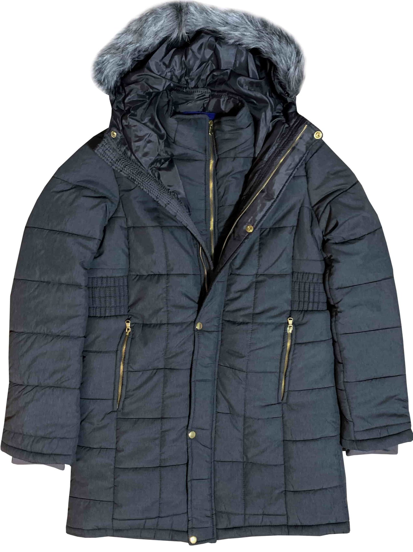 Women’s Warm Winter Coat Puffer Jacket with Removable Fur