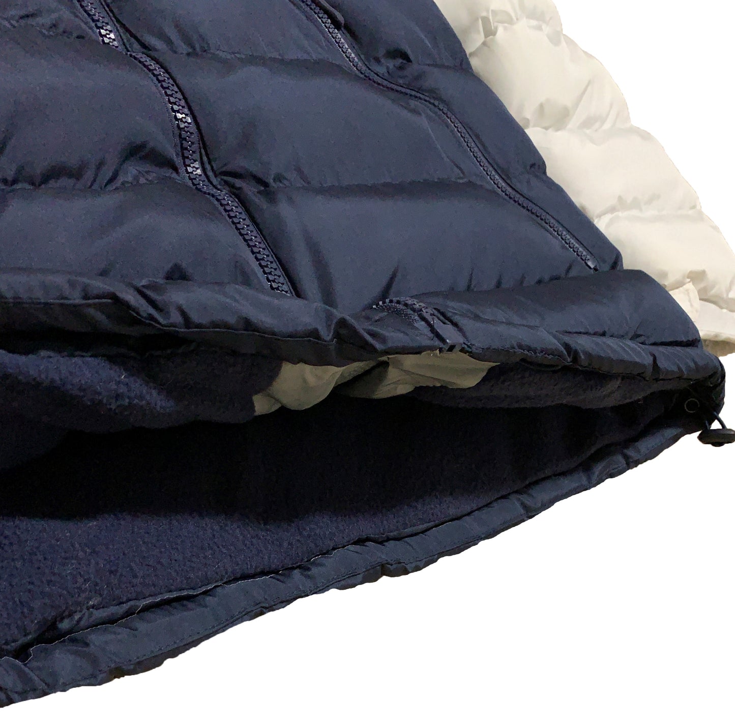 Men Heavy Winter Jacket Color-Block Fleece Insulated with Hood