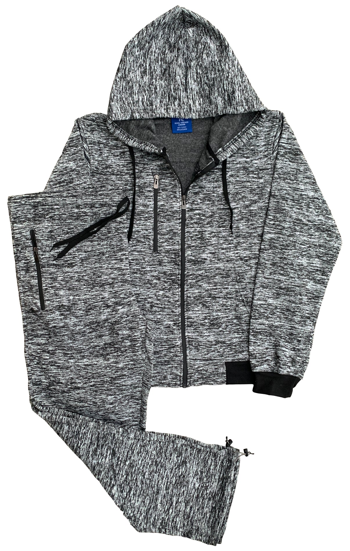 Mens Soft Fleece Traditional Sweatsuit Royal Threads